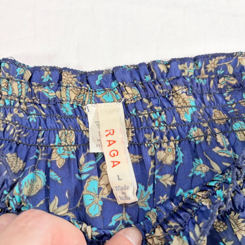 Raga Anthropologie floral silky short sleeve romper. Size L. boho, date night - Picture 2 of 7